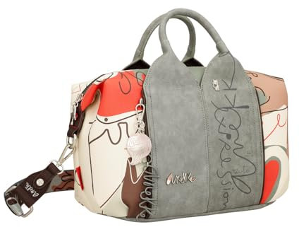 Anekke Damen Bowling-Tasche Mehrfarbig, geräumig und funktional, mehrere Taschen, verstellbarer Schulterriemen, 32 x 22 x 13 cm, modern, Synthetik/100%