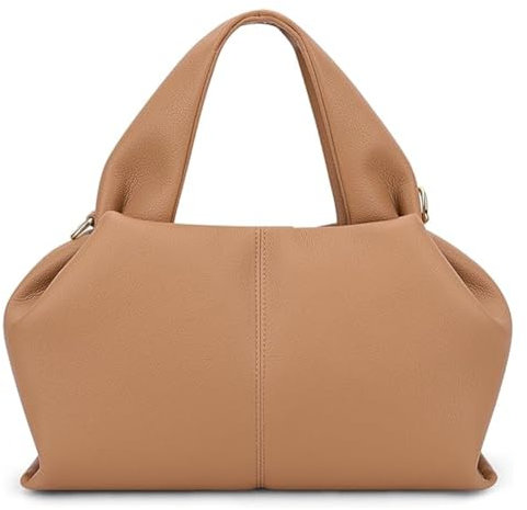 CazneJN Handtasche für Damen PU Leder kleine Tasche Vintage Hobo Bag, schicke Wolken-Tasche Dumpling Crossbody Bag mit Abnehmbarer Schultergurt, Crossbody Tasche Schultertasche für Damen (Braun)