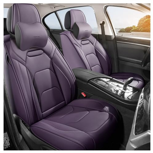 QIOZO ar Set completo di coprisedili universali per VW T5 T6/MK6 Pelle ricambi auto / impermeabile, viola