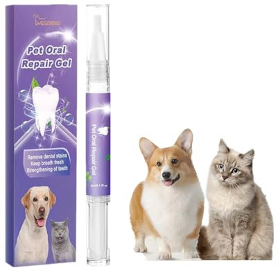 Pet Oral Repair Gel, Pet Oral Restoration Whitening Gel, Pet Toothbrush Pen Cleaner Teeth & Fresher Breath, Dog Teeth Cleaning Pen, Pet Breath Freshener Gel Care Cleaner for Dog Cats