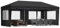 QIUYMGFG Garage carport Pavillon d'extérieur escamotable étanche 3 x 6 m, Tente à Quatre côtés en Tissu Oxford 420D, auvent imperméable Abris de Voiture(Black)