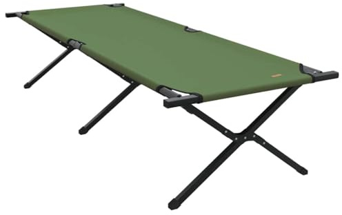 vidaXL Klapp Schlafbett fürs Camping Grün 210 x 80 x 46 cm | Lässt sich easy zusammenfalten und verstauen, Hergestellt aus starkem Polyesterstoff, Helles Gelb sorgt für einen coolen Look