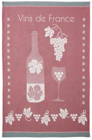 Geschirrtuch aus Baumwoll-Jacquard, Bedruckt, Cote Vigne, 50 x 75 cm. Coucke