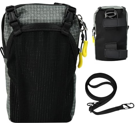 Ulluthu Handytaschen für Rucksack, Oxford Handytasche mit Abnehmbarer Schultergurt, Handytaschen zum Umhängen Rucksack Handyhalterung Sport Handytasche für Sport Wandern Outdoor Camping, Schwarz