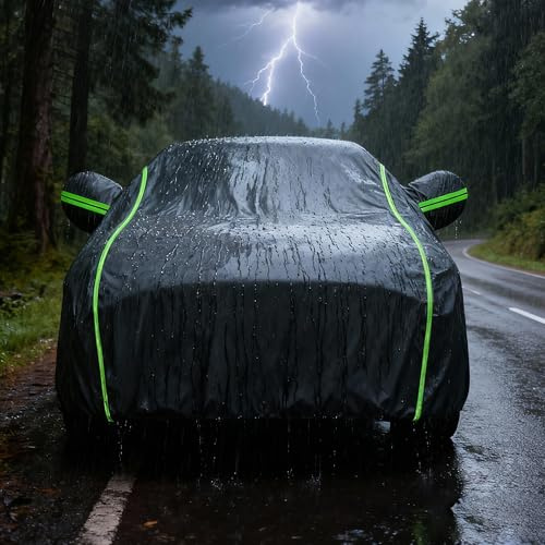 Auto Abdeckplane Outdoor für Audi TT Coupe 2006-2023 Vollgarage Wasserdicht UV-Schutz Schneeschutz Staubschutz Oxford-Gewebe Winddicht Mit Reißverschlusstür Passgenaue Autoabdeckung Winter,Schwarz