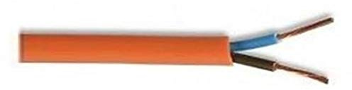 15 metres - .75mm Orange Flex 3182Y 6 AMP 2 CORE Flexible Cable Lawn Mower STRIMMER Cable