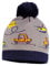 maximo Baby-Jungen ohne Rand mit Fahrzeugen und Pompon Mütze, Mehrfarbig (Holzkohle/DKL.Marine 3711), (Herstellergröße: 49)