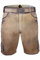 Edelnice Trachtenmode Bayerische Traditionelle Krachlederne Kurze Lederhose Linus aus weichem Ziegenleder inkl. Gürtel Gr. 46-64 (64)
