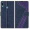 MOBESV Coque pour Huawei Y6 2019, Housse en Cuir Magnétique Fonction Stand Étui pour Huawei Y6 2019 / Honor 8A, Bleu/Violet