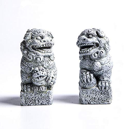 Smoothedo-Pets Aquarium-Dekoration, Mini/Paar, Ornamente, Zubehör, Fischverstecke, asiatischer Garten, FengShui, Tier, Hund, Mini