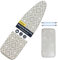 UniSimp® Ironing Board Cover and Pad Up To 137x38 cm, 100% Heavy Duty Natural Cotton Fabric, Chemical-Free, Etra-Thick Felt Padding, Elastized Edges, Machine Washable(Geometric Print)