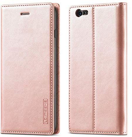 QLTYPRI Coque pour iPhone 7/8/SE 2020/SE 2022, Housse en Cuir Premium PU Portefeuille Etui, [Fentes pour Cartes][Fermoir Magnétique][Stand Fonction] Flip Coque pour iPhone 7/8/SE 2020/SE 202 -Or Rose