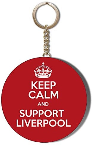 Gift Insanity KEEP CALM AND SUPPORT LIVERPOOL RED 58mm CHAIN KEYRING BOTTLE OPENER