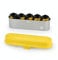 KODAK Film Case - for 5 Rolls of 35mm Films - Compact, Retro Steel Case to Sort and Safeguard Film Rolls (Yellow Top/Silver Body) (Film is not Included)
