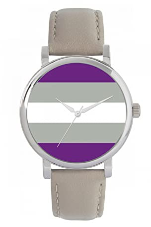 Toff London Pride Graysexual Flagge Uhr Damen 38mm Gehäuse 3atm Wasserdicht Custom Designed Quarz Uhrwerk Luxus Modisch