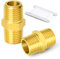 ERGAOBOY 2 pièces 3/4 x 3/4 Laiton BSP Mâle Hex Mamelon Raccord, Mâle à Mâle Connecteur Droit