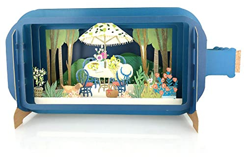 Alljoy Design Message in A Bottle Afternoon Tea Pop Up Any Occasion Greeting Card by Alljoy Cards MIB152 MIB152