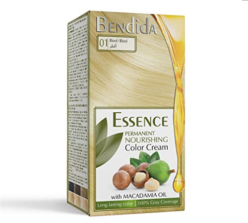 Bendida coloración permanente,color crema nutritiva con aceite de macadamia,color de larga duración 120ml (01 crema decolorante)