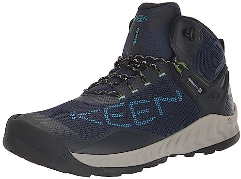 KEEN Herren NXIS Evo Mid Waterproof Wanderstiefel, Naval Academy/Ipanema, 45 EU