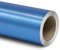 Folindo® 3D Chrom gebürstet Hell Blau Autofolie (13€/m²) | 100 x 152 cm | Selbstklebende Luftkanal Folie zur Auto Folierung | Blasenfrei