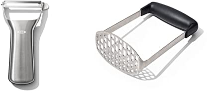 OXO STEEL Y PEELER & Good Grips Smooth Potato Masher