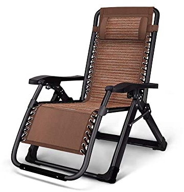 Relaxsessel Faltbarer und verstellbarer Schwerelosigkeitsstuhl Sonnenliege mit rutschfester oberer Abdeckung Outdoor Garten Strand Pool Terrasse Dicker Sessel Relaxer Relaxer Stahlrohr beschichtet The