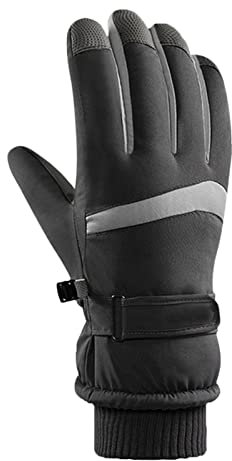 Bauchtanz Kostüm Damen Große Größen Herren Winter Thermo Warme Handschuhe Slip Screen Handschuhe Wasserdicht Winddicht Kaltwetter Sport Fahrradhandschuhe Teufel Kostüm (a-Black, One Size)