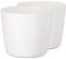 Tymar Pot de Fleurs, jardinière, Lot de 2, Forme Ronde((2pack) Blanc, ø 20 cm)
