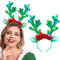 Fashband Serre-tête lumineux en bois de renne de Noël pour femmes et filles - Accessoires pour cheveux pour Noël, Halloween, fête et cosplay (vert), Taille unique