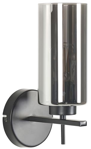 Beliani Wandlampe Rauchglas/Metall grau schwarz 29 cm modernes Design Puriri