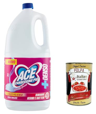 Italian Gourmet Candeggina Più Denso Aroma Floreale 1 x 3L | Formula dickflüssig, Duft blumig, pulisce superfici lavabili in casa, Gesamtnettogewicht 3 L + Kostenlos Polpa 400g