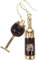 ifundom 2 Pairs Wine Bottle Wine Glass Earrings Wine Bottle Earrings Cup Earrings Locket Wine Glasses during Women Earrings Red Wine Earrings Korean Version Pendant South Miss Alloy