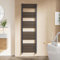 EMKE Anthracite Heated Towel Rail, 1600 x 500mm Modern Straight Radiator