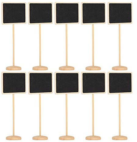 Wnvivi Mini-Kreidetafel-Schilder, Kreidetafel, Tischkarten, Mini-Tafel, Nachricht, DIY-Dekoration für Vasen, Blumen, Pflanzgefäß, 10 Stück
