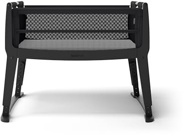 Snuz Pod Studio Next to Me Krippe – tragbares, leichtes Babybett mit Reißverschluss an der Wand, 3D-Matratze und 6 Höheneinstellungen – ideales Heim- und Reisebett mit Rollen, Brooklyn