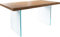 DELIFE Esszimmertisch Edge Akazie Natur 160x90 XL Glas Live-Edge Esstisch