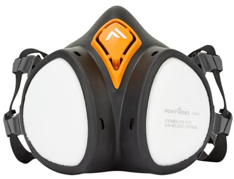PORTWEST Demi-masque prêt à l'emploi ABEK1P3 Noir - Protection EPI
