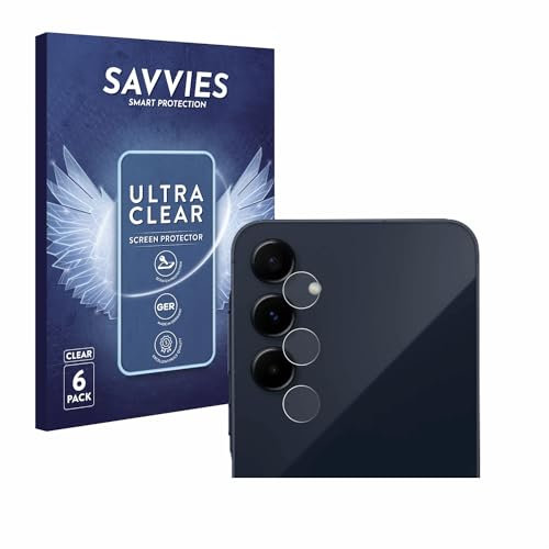 savvies (6 Pezzi Pellicola Protettiva per Samsung Galaxy A55 5G (SOLO Fotocamera) Protezione Schermo Trasparente