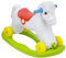 Baroni Toys 2-in-1-Schaukelpferd, abnehmbare Schaukelbasis, Pferd zum Reiten und mit Rollen, 2-5 Jahre, 70x49x30 cm (Weißes Pferd)