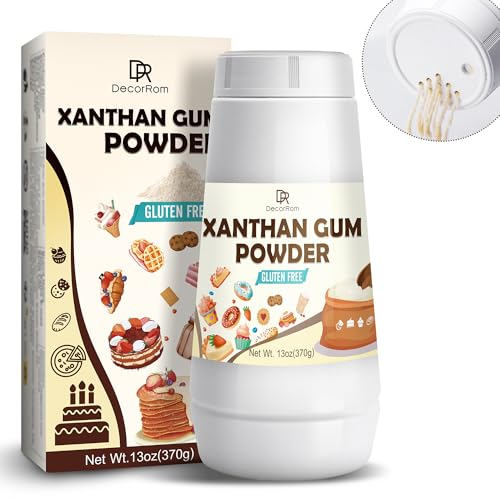 Xanthan Gum Powder 370g - Pure Xanthan Gum Thickener for Baking and Cooking - Gluten Free & Keto Friendly - Natural Vegan Xanthan Gum Thickening Agent for Cake, Ice Cream, Sauces, Soups, Yogurt, Candy