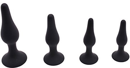 A1D- Comodi Giocattoli Neri in Silicone per Il Gioco Femminile (4 pezzi) Adatto a Coppie Ṕlūg Ḁnàli Ḁnàlé Ḅūṱṱ Ṕlūg ḀnâlêŜêx Pîccólo Dilàtâtore Ânâls Dónna Ḁmǎl Ṕļūgs Plây Ṕlūg Ânâlṕlūg Tóy