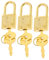 MOLUCKFU 3set Pirate Treasure Chest Padlock Latch Box Antique for Jewelry Storage Locking Boxes and Treasure Chest Games