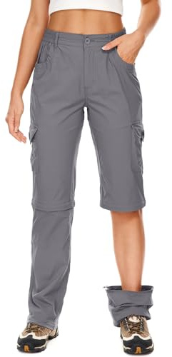 Walking Trousers Women Cargo Pants Waterproof Summer Quick Dry Convertible Stretch Outdoor Casual UPF 50 Hiking Zip Off