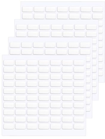 JANYUN 280 Stück Montagekitt, doppelseitige Klebepunkte, entfernbarer Posterkitt, transparenter Klebestift zum Aufhängen von Bildern an der Wand, spurlose Klebemasse, Heimbüro-Dekoration (13 x 8 mm)