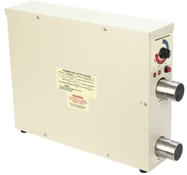 Chauffe-Piscine électrique 5,5 KW à 18 KW avec régulateur à Bouton, Pompe à Chaleur for Piscine, Spa, détente et baignoires avec Une efficacité de Chauffage élevée(15kw)