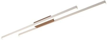 RL LIVE YOUR LIGHT LED Deckenleuchte, ODIO flach in Warm Grey/Coffee, 110cm lang