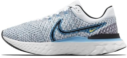 NIKE React Infinity Run Flyknit 3 Men's Trainers DH5392 (White/Blue Orbit/Chlorine Blue/Black 102) UK 9.5 (EU 44.5)