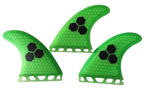 BJdfgE Palmes de Surf Petites Fin3 Surf Honeycomb Fibre Verre Multicolore(Green)