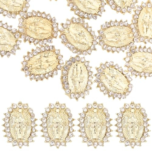 30pcs Mary Nail Charms Alloy Nail Art Accessories for Parties | Golden Finish, Compact Delicate Pieces, Hard to Fade, Hard to Break, for Occasions