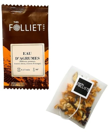 FOLLIET Thé Detox Eau d'Agrumes x 24 Sachets Individuels